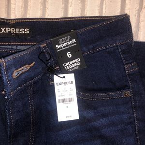 BNWT Express Cropped High Rise Jean with raw hem